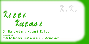 kitti kutasi business card